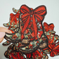 2.5" Cowboy Boots w Bow -  Embroidered Hat Patch