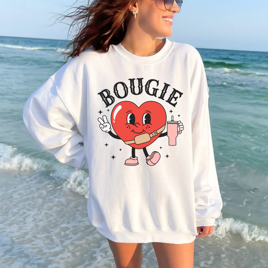 (Shirt not included) BOUGIE Heart - Matte Clear Film Transfer