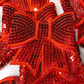 3" SEQUIN 3D Bow In RED - SEQUIN Hat Patch