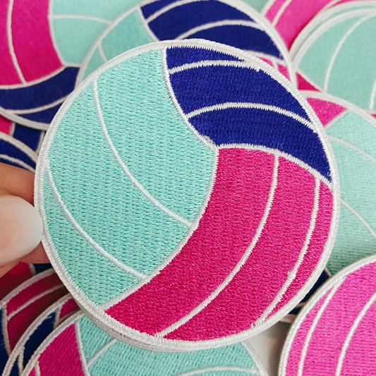 2.5"  Volleyball  -  Embroidered Hat Patch