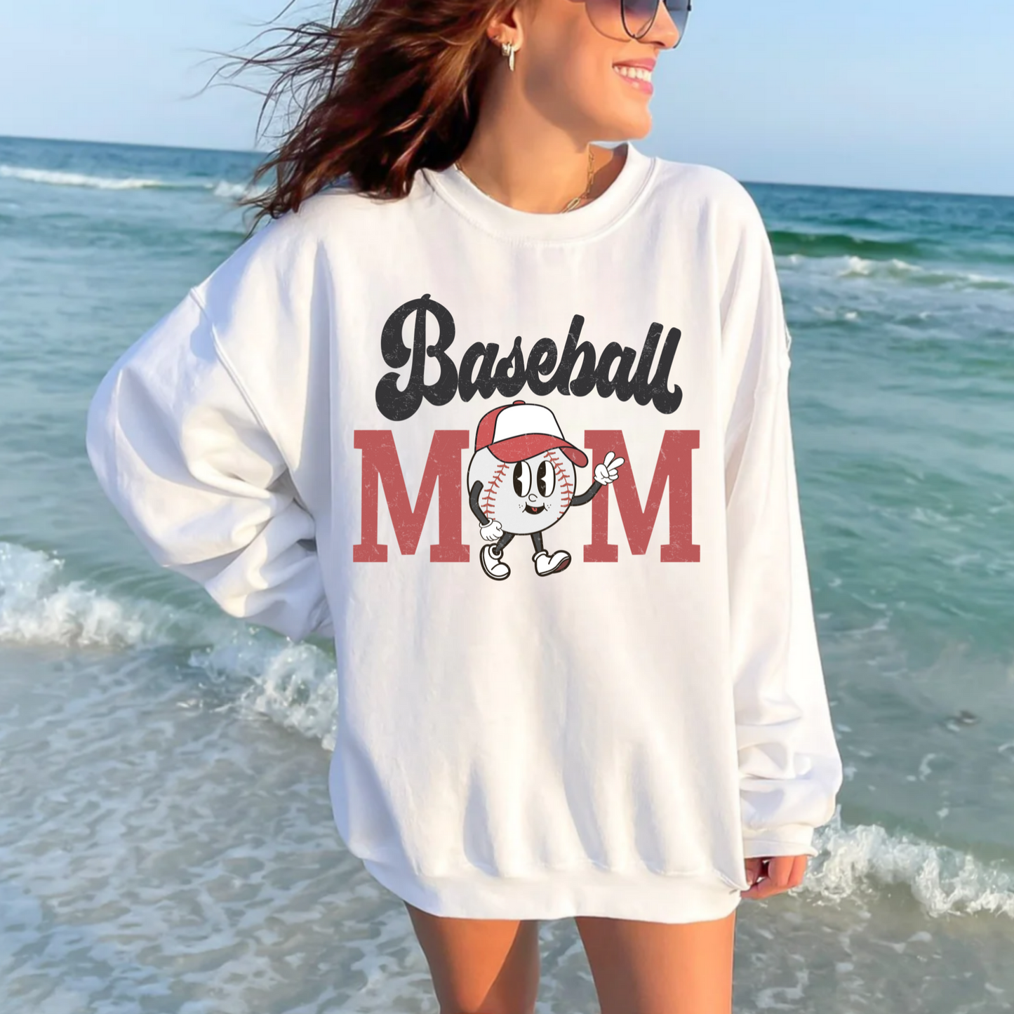 (shirt not included) Baseball MOM  - Clear Film Transfer