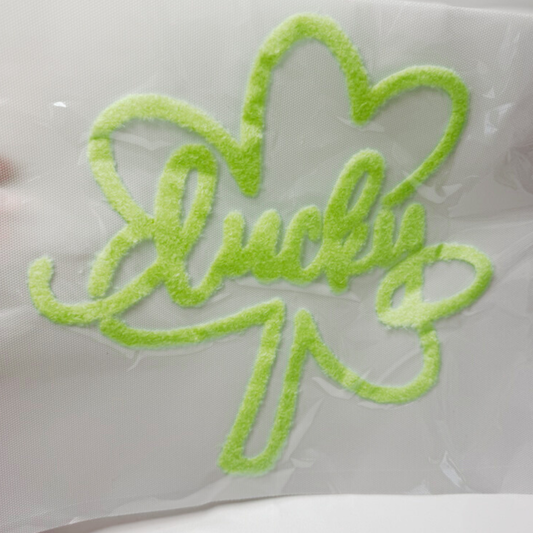 11" Lucky clover - Fuzzy Patch / Transfer ( COLD PEEL)