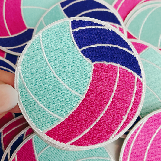 2.5" Volleyball - Embroidered Hat Patch