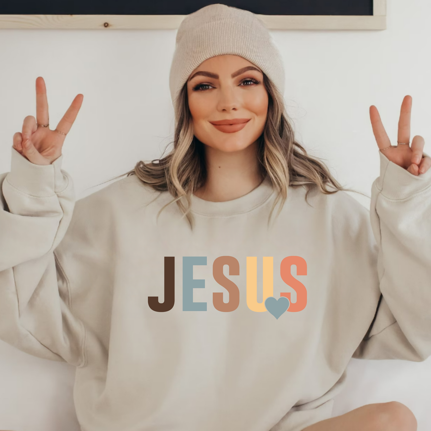 (Shirt not included) JESUS - Clear Film Transfer