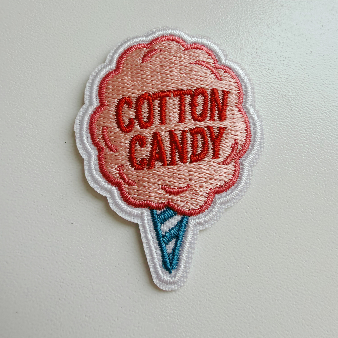 2" Cotton Candy  - Embroidered Hat Patch