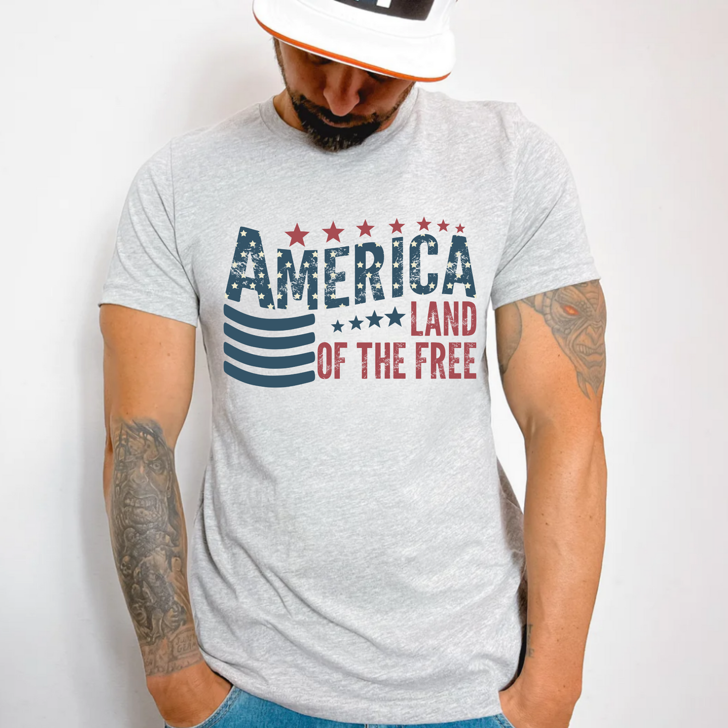 (shirt not included) America Land of the Free -  Clear Film Transfer