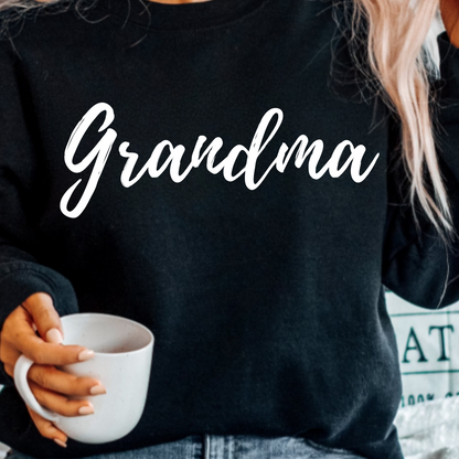 (Shirt not included) Grandma in White - Screen print Transfer