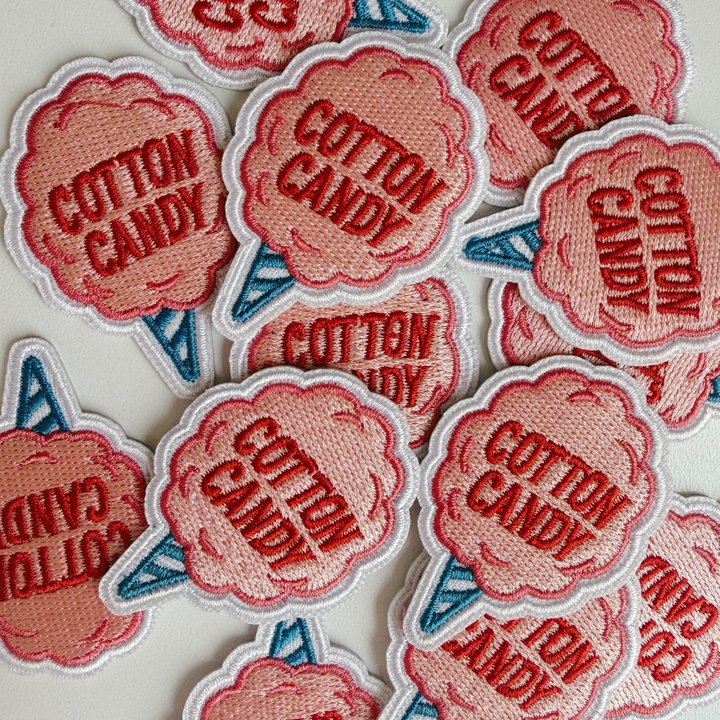 2" Cotton Candy  - Embroidered Hat Patch