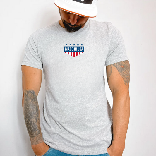 (shirt not included) Made in the USA- Pocket - Clear Film Transfer