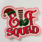 3" Elf Squad in Pink  -  Embroidered Hat Patch