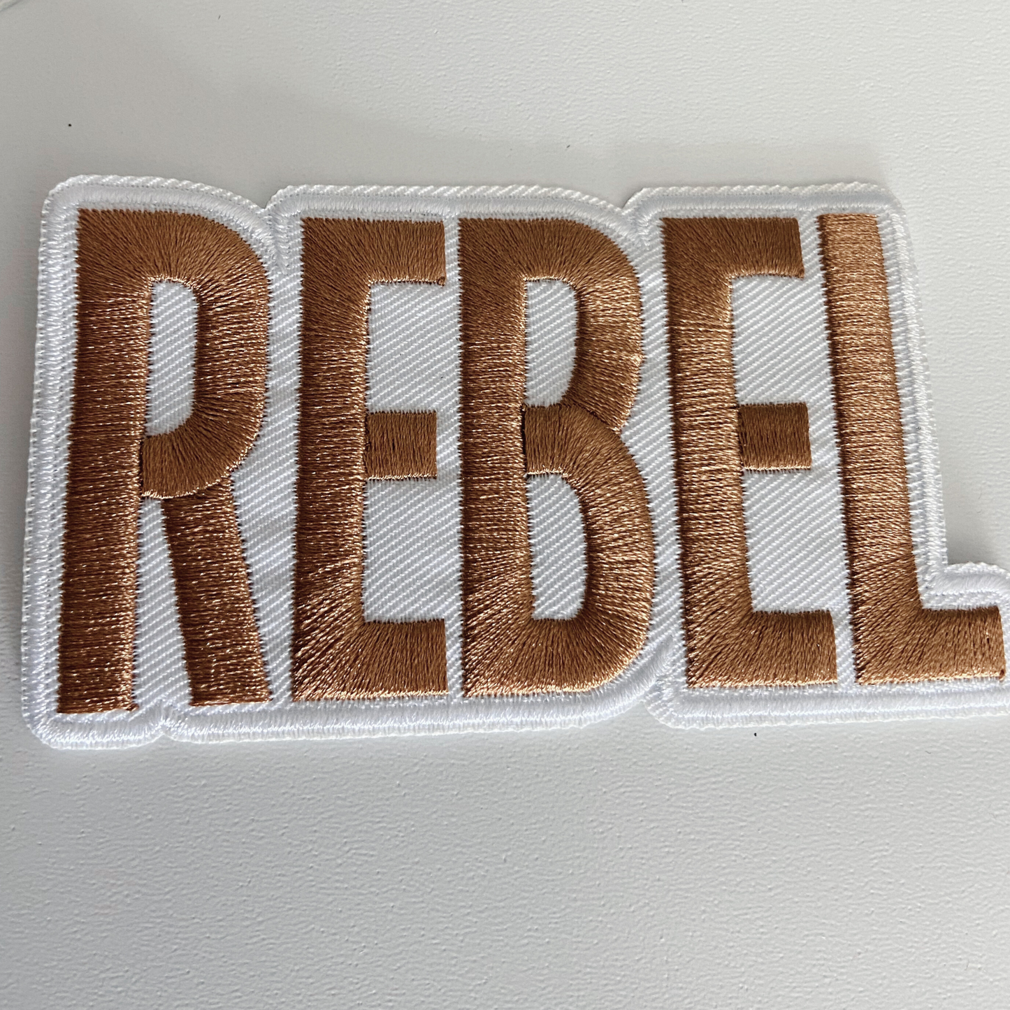 4" REBEL -  Embroidered Hat Patch