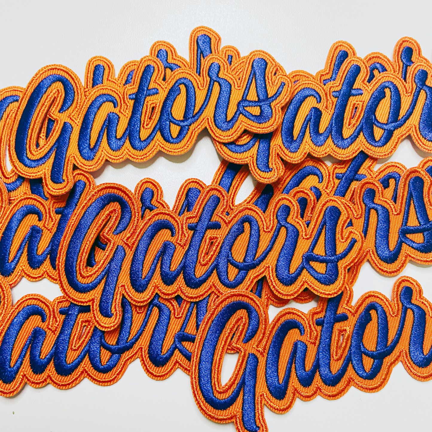 4" Gators in Orange & Blue -  Embroidered Hat Patch