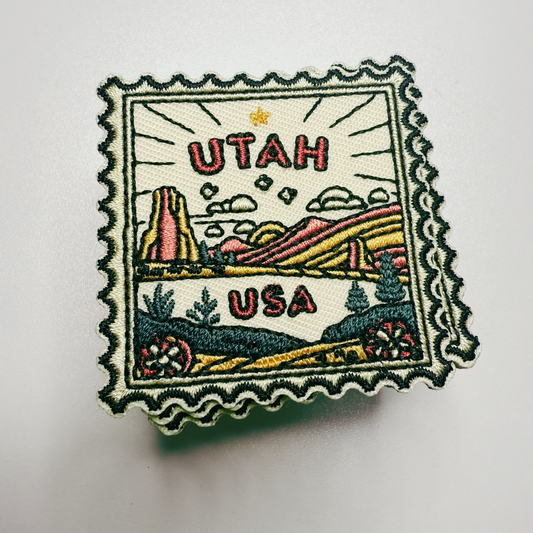 2" Utah Stamp -  Embroidered Hat Patch