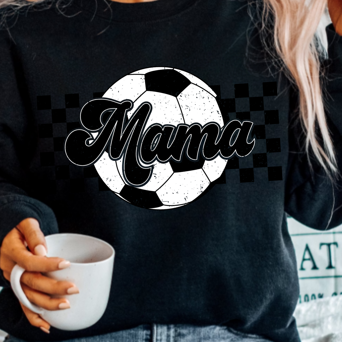 (shirt not included) Mama SOCCER - Clear Film Transfer