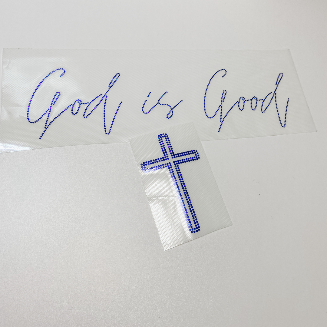 11" God Is Good in BLUE  SPANGLE - COLD PEEL