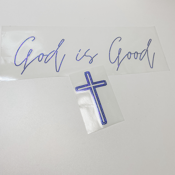 11" God Is Good in BLUE  SPANGLE - COLD PEEL