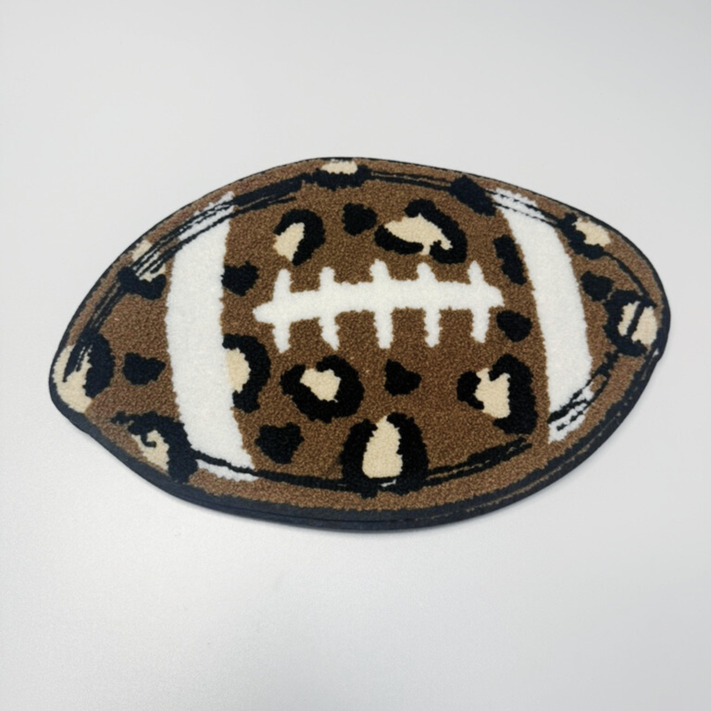 11” FOOTBALL animal print - Chenille Patch