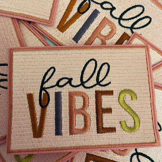 3.5" Fall Vibes - Embroidered Hat Patch