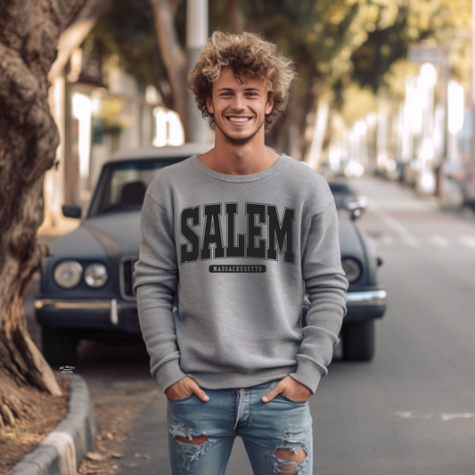 (shirt not included) SALEM Massachusetts in Black - Screen print Transfer