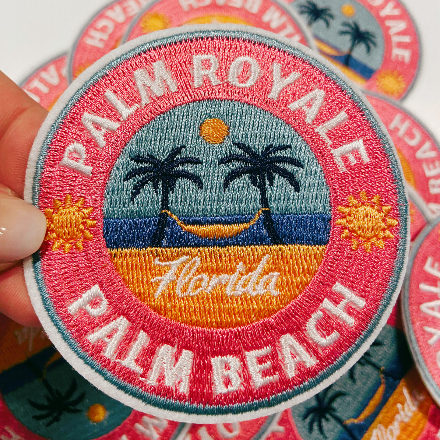 3” Palm Royale - Palm Beach  -  Embroidered Hat Patch