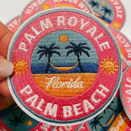 3” Palm Royale - Palm Beach - Embroidered Hat Patch