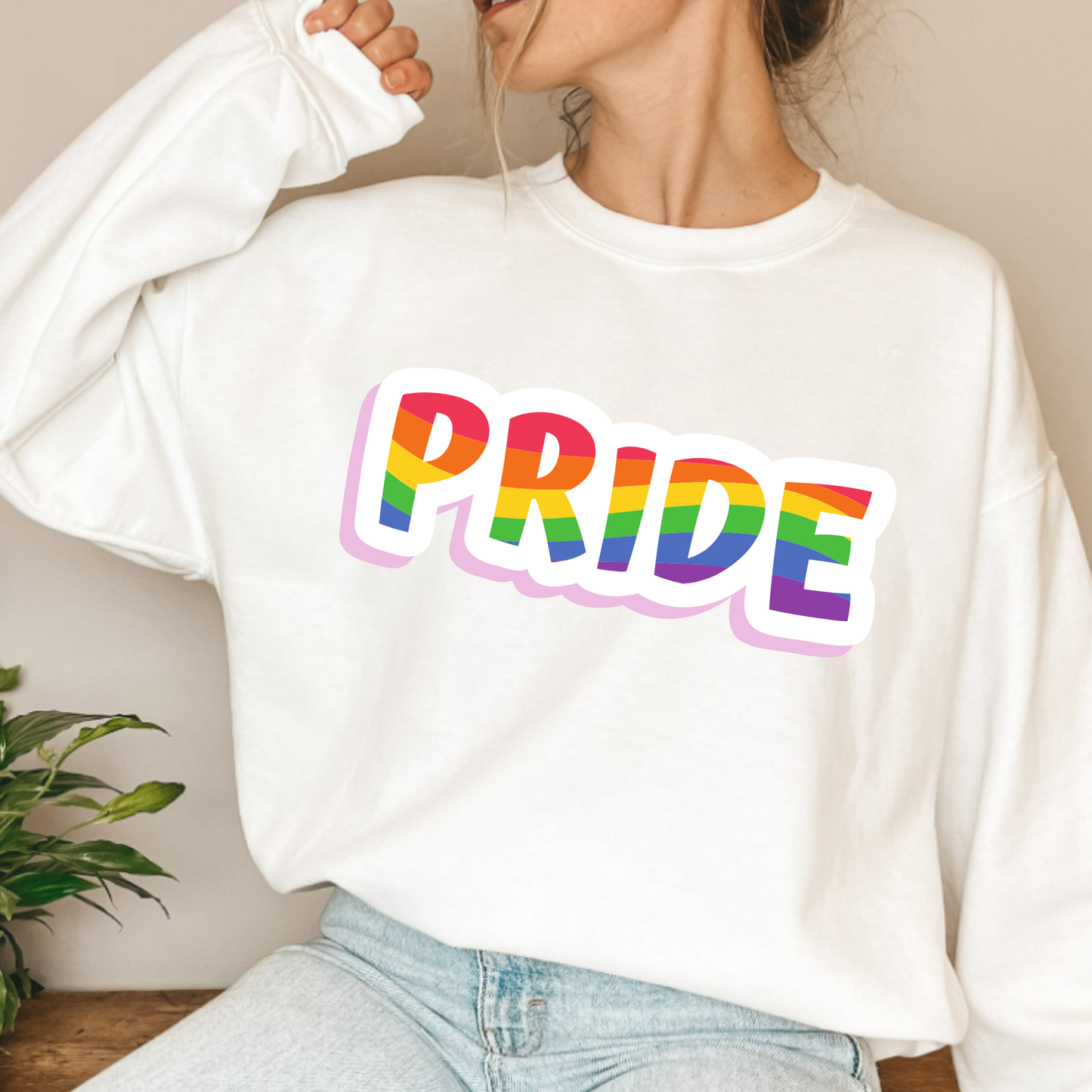 (Shirt not included) PRIDE + Sleeve detail - Clear Film Transfer