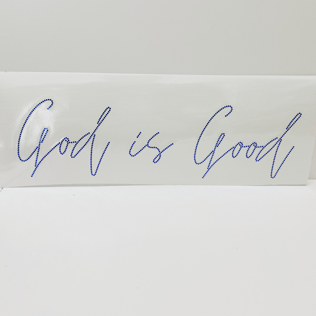 11" God Is Good in BLUE  SPANGLE - COLD PEEL