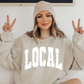(shirt not included) LOCAL in White -  Screen print Transfer