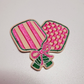 2.5" Pickleball Paddle  -  Embroidered Hat Patch