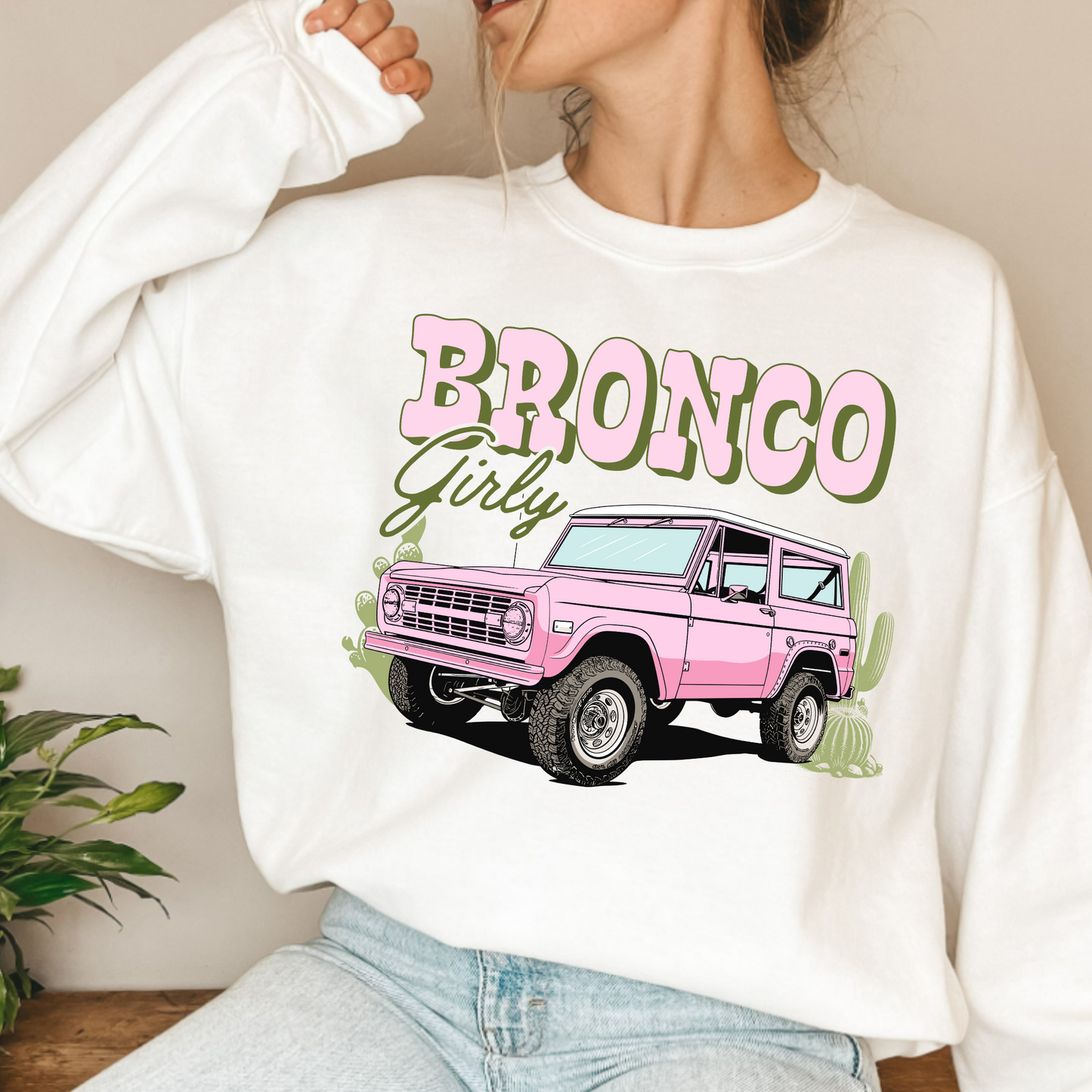 (shirt not included) Bronco Girly - Clear Film Transfer