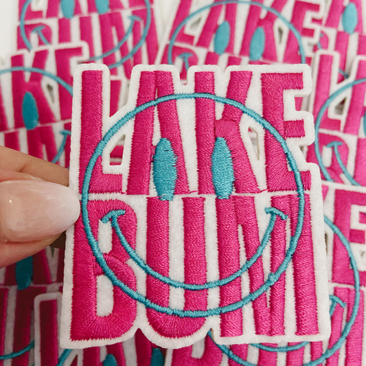 2.5" LAKE BUM  -  Embroidered Hat Patch