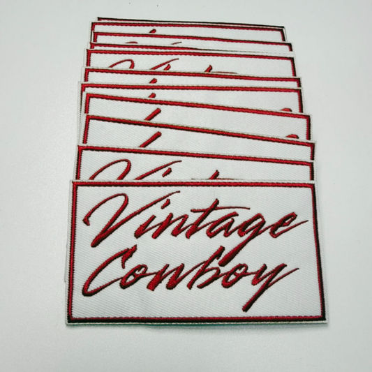 4" Vintage Cowboy  -  Embroidered Hat Patch