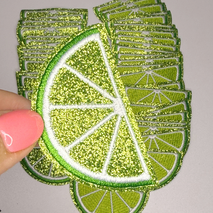 2.5" LIME  (2 Options) -  Embroidered Hat Patch