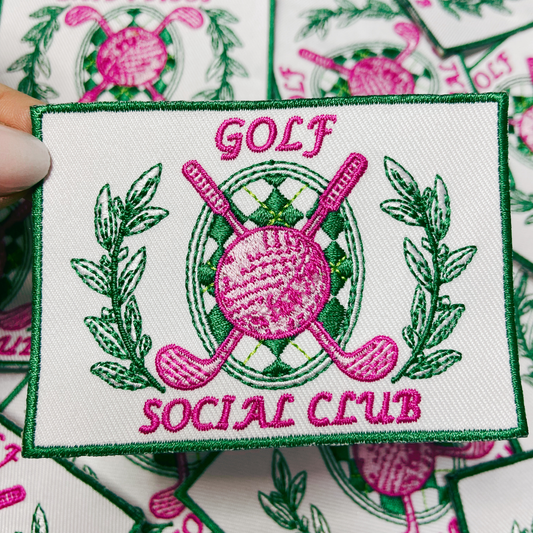 3.5” Golf Social Club - Embroidered Hat Patch