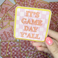3" GAME DAY w checkered detail -  Embroidered Hat Patch