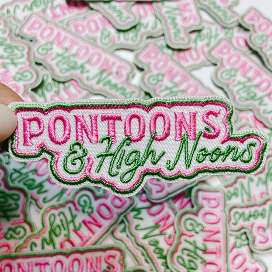 3" Pontoons & High Noons - Embroidered Hat Patch
