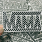 4" x 2"  Checkered Mama in Black & White  -  Embroidered Hat Patch