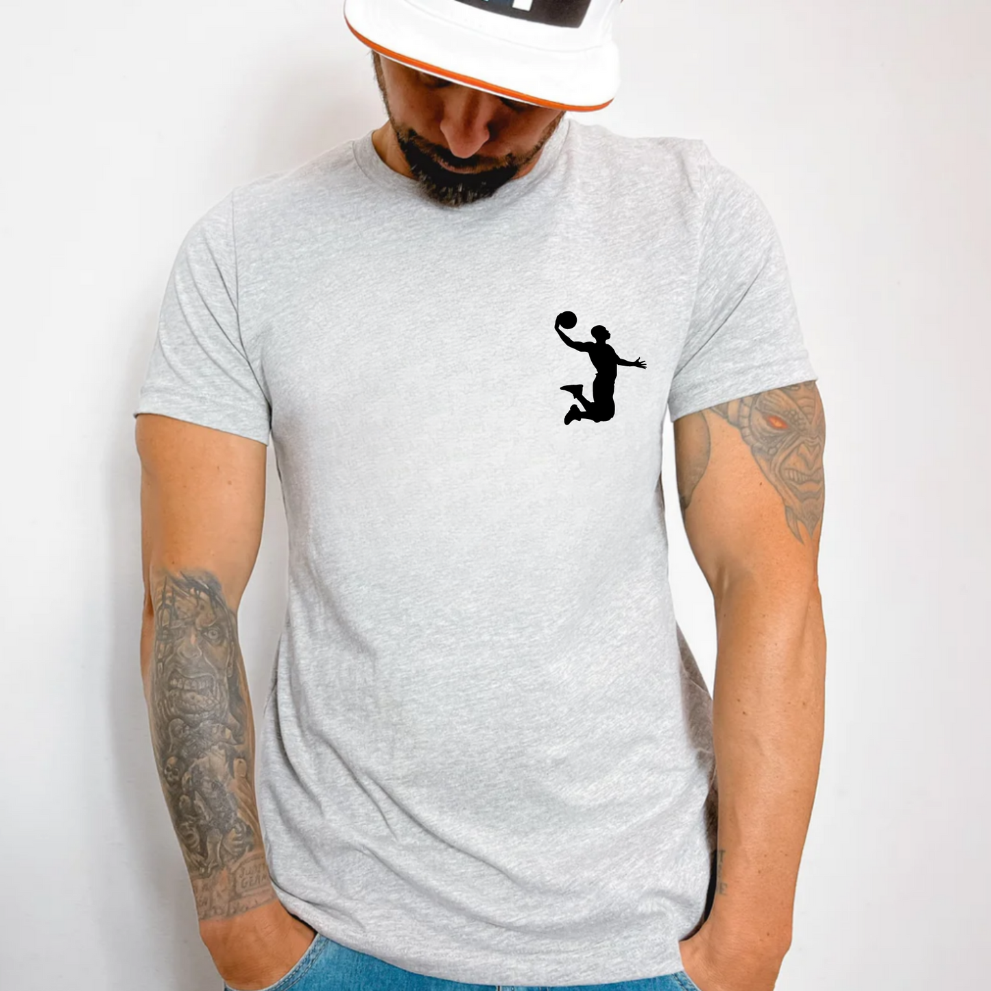 (shirt not included)  Basketball Player POCKET- Clear Film Transfer