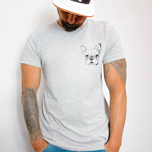 (Shirt not included) Frenchie  POCKET - Clear Film Transfer
