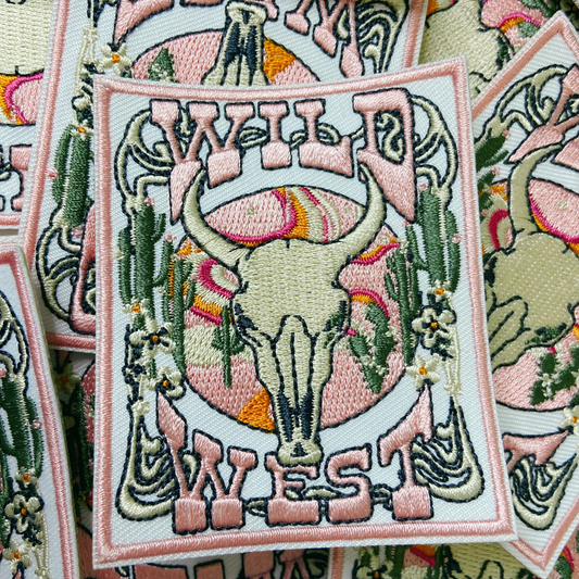 3" WILD WEST - Embroidered Hat Patch