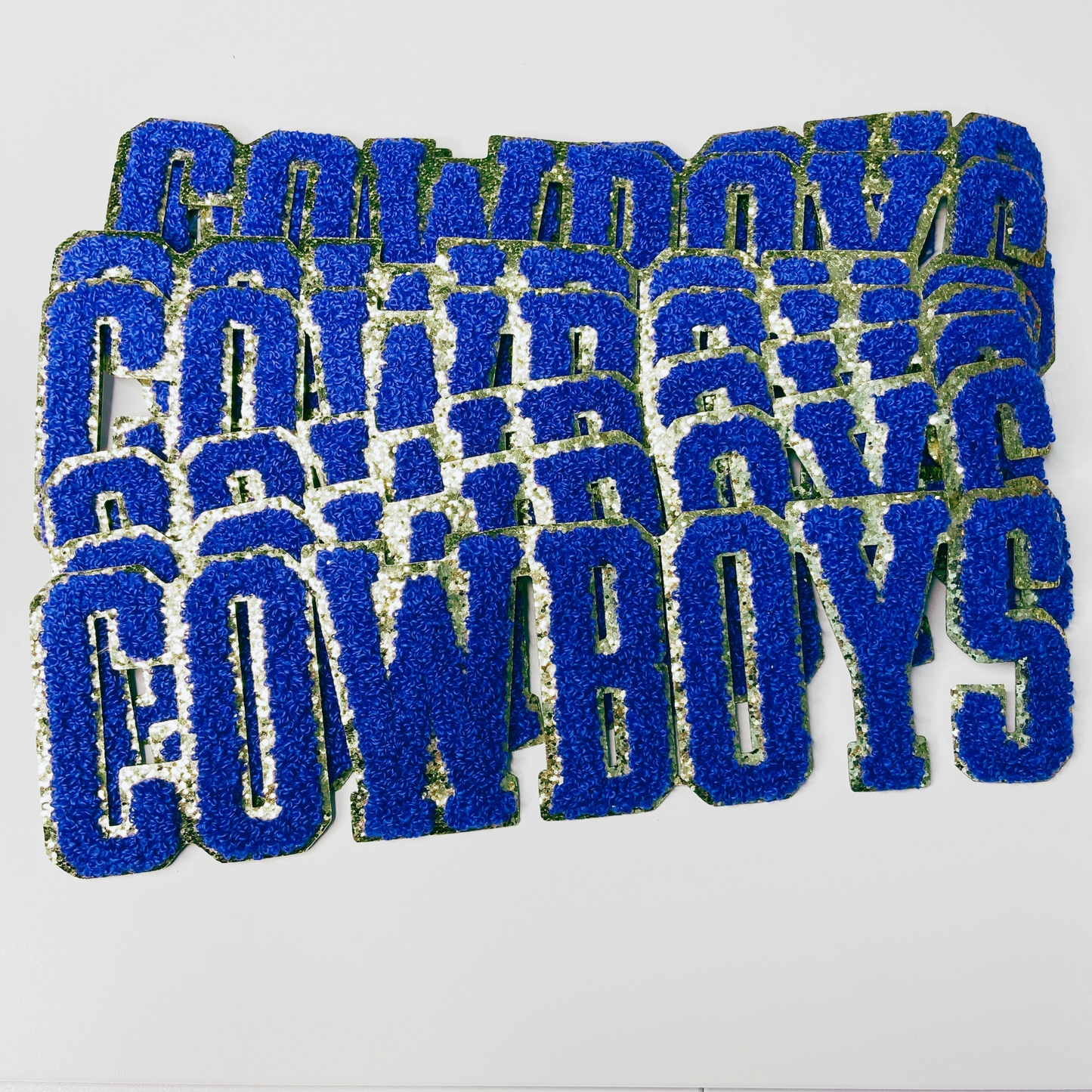 COWBOYS in Blue & Gold 10.5"- Chenille Patch