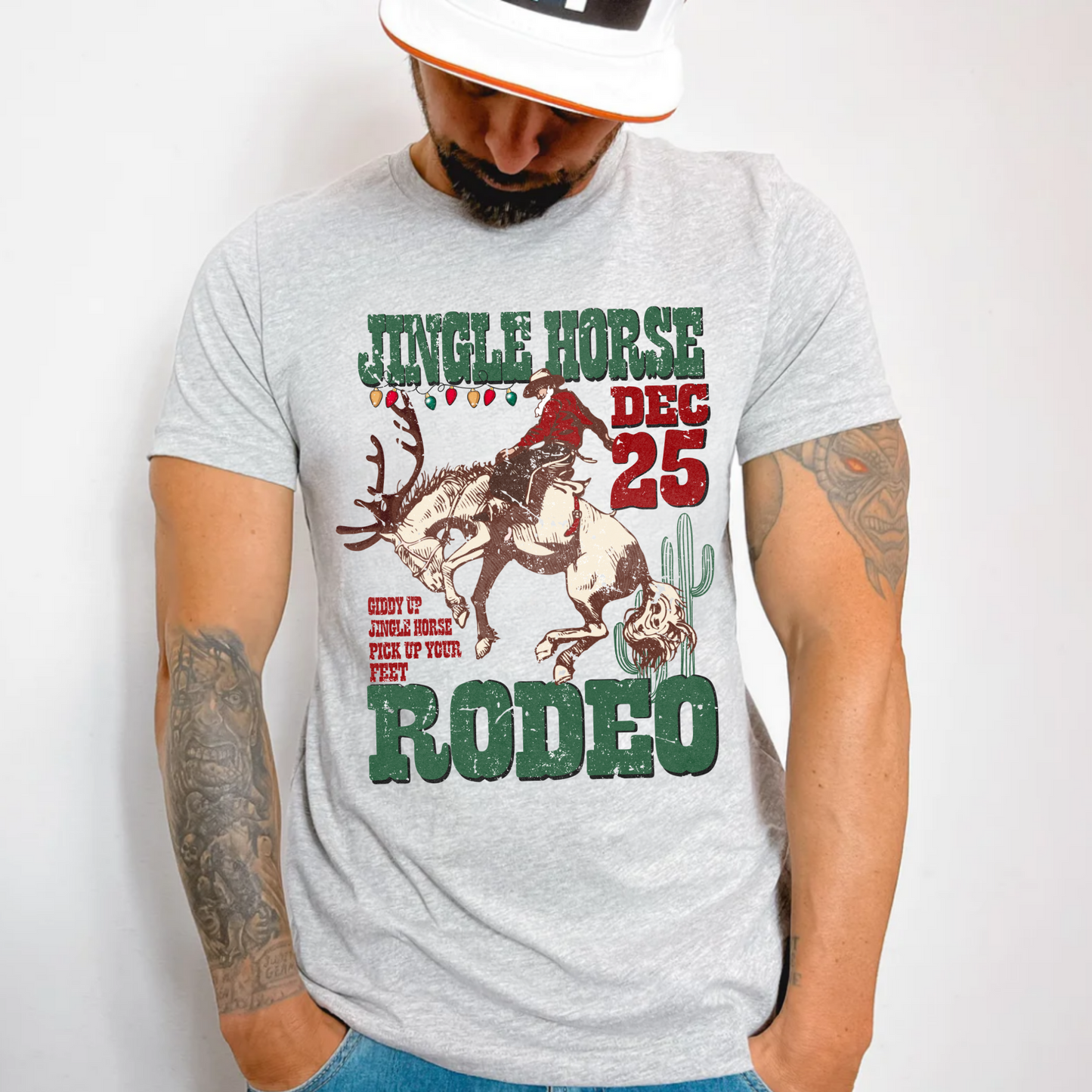 (Shirt not Included)  Jingle Horse Rodeo-  Clear Film Transfer