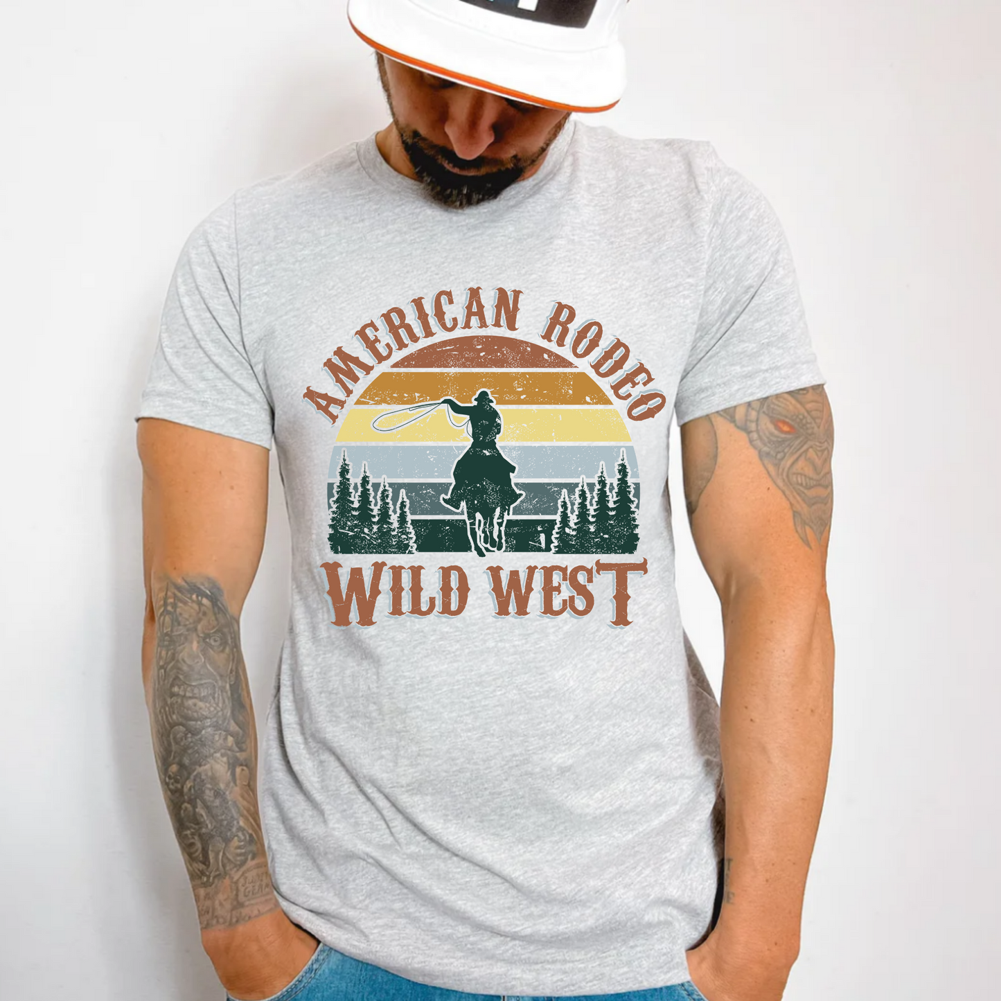 (shirt not included) American Rodeo - Matte Clear Film Transfer