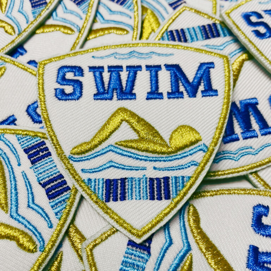 3" SWIM - Embroidered Hat Patch