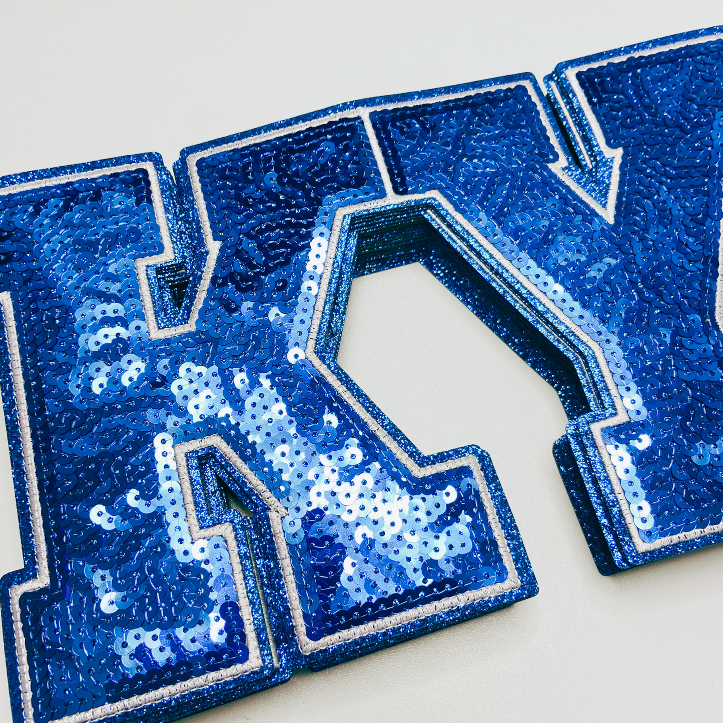 10" KY - KENTUCKY  in BLUE Sequin - Sequin Patch