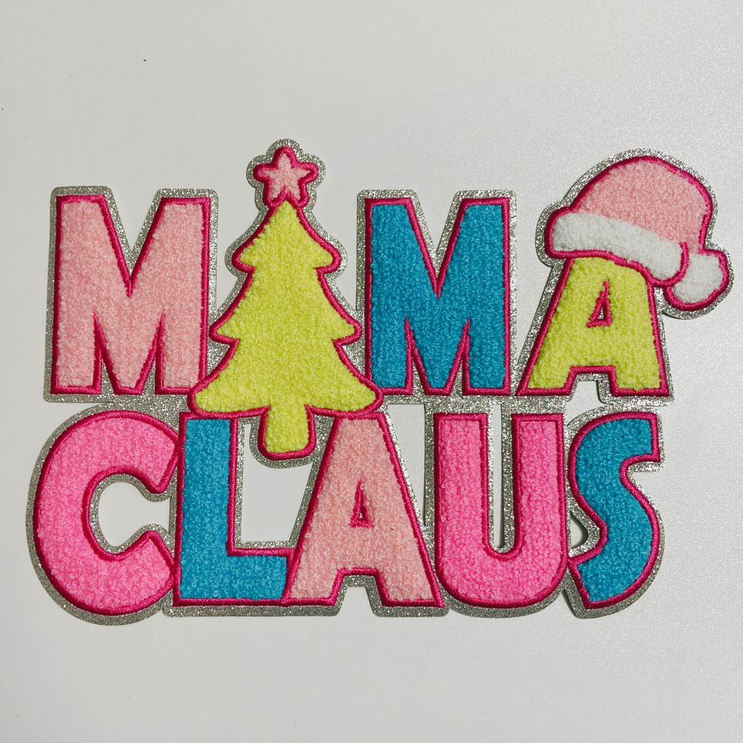 10.5" Mama Claus - Chenille Patch ( TWO COLOR OPTIONS)
