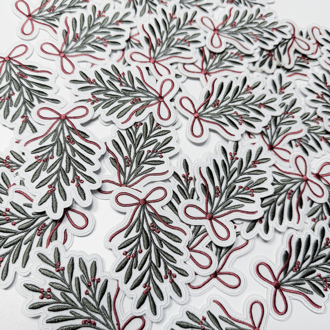 3" Mistletoe -  Embroidered Hat Patch