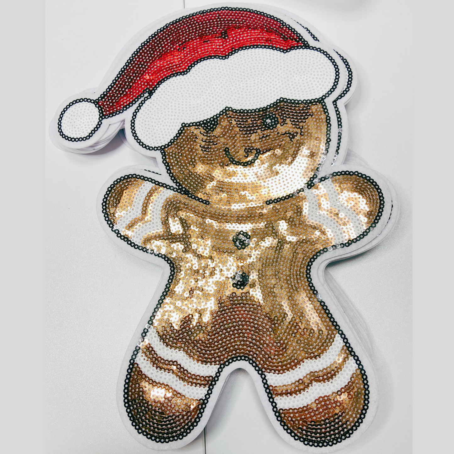 8" x 10" Gingerbread man - SEQUIN Patch