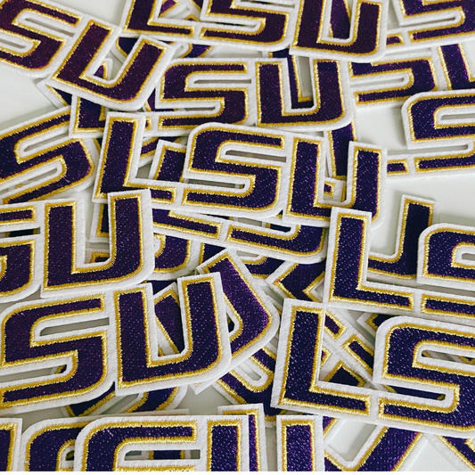 3.5" LSU -  Embroidered Hat Patch