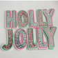 10.5"  HOLLY JOLLY - SEQUIN Patch